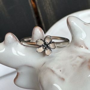 Pandora Silver Cherry Blossom Ring Retired